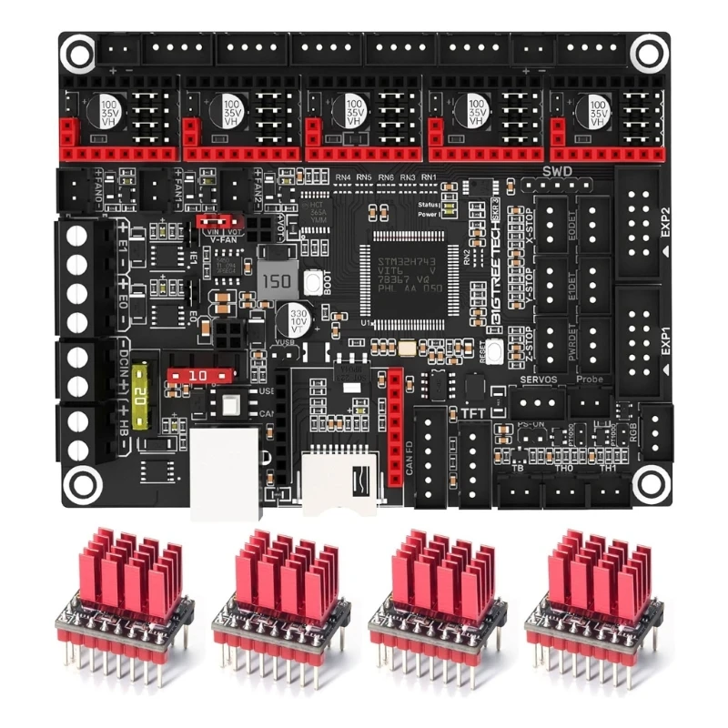 

E56B BIGTREETEH TMC5160TPro Motor Driver For SKR 3 Upgrades 3D Printers