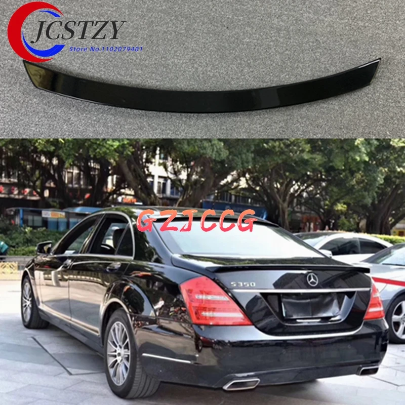 For Mercedes S class w221 2006-2013 AMG style ABS Material spoiler rear trunk wings tail lip for benz S320 S400 S420 S450 S600