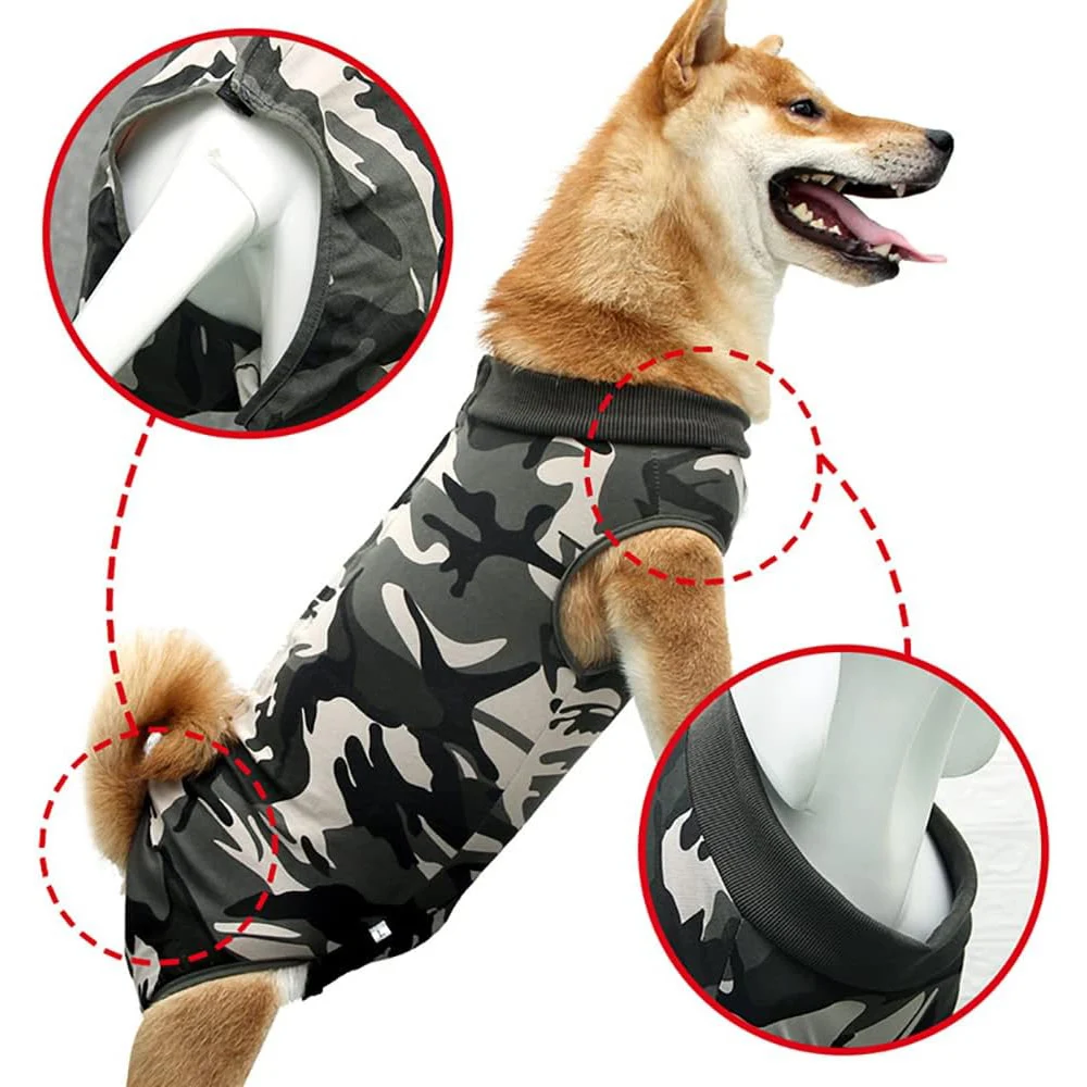 Dog Surgical Recovery Suit Abdominal Wound Wrap Belly Protector After Surgery Puppy Surgical Clothes Home Indoor Pets Clothing