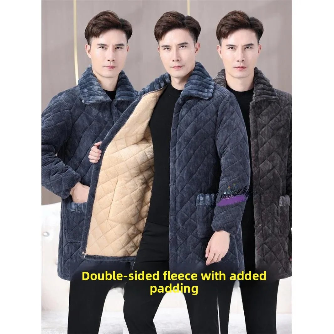 

Мужская зимняя куртка Thiened Fce: свободный крой, грязеотталкивающая, теплая, рабочая, средней длины, хлопковая