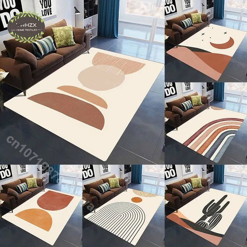 

Geometric Landscape Carpet Washable Soft Chairs Floor Mat Living Room Decoration Modern Luxury Bedroom Sofa Table Large Area Rug