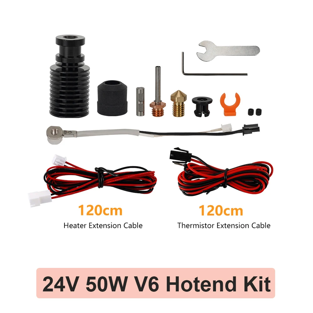 Volcano Hotend E3D V6 24V 50W 60W für Voron 2.4 3D-Drucker Keramik-Heizkern Druckkopf für Voron Prusa Ender 3 CR10 MK3S – Detail 14