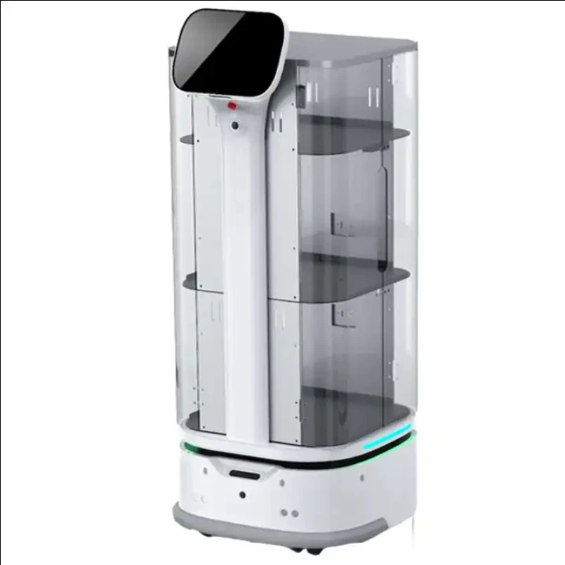 Autonomous Restaurant/Hotel Food Delivery  0.6-1.2m/s Speed 5-8H Work Time 4 Compartments