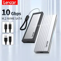 Lexar M2 SSD Nvme Case E6 Disk Box High-speed Type-c Mobile Hard Drive Case 10Gbps for M.2 SSD 2230/2242/2260/2280 Enclosure