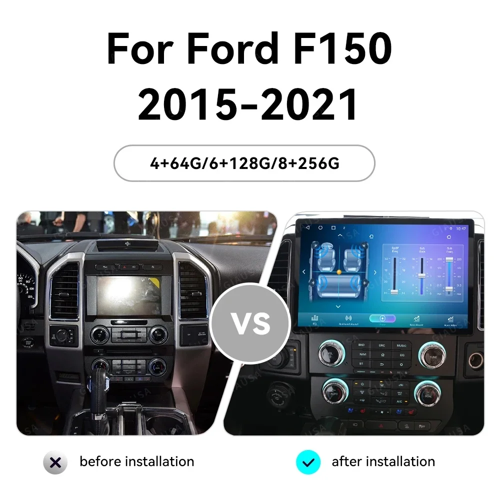 

13.1'' Car Radio For Ford F150 2015-2021 Wireless Carplay Android Auto Multimedia Player GPS Navigation Head Unit Stereo Screen