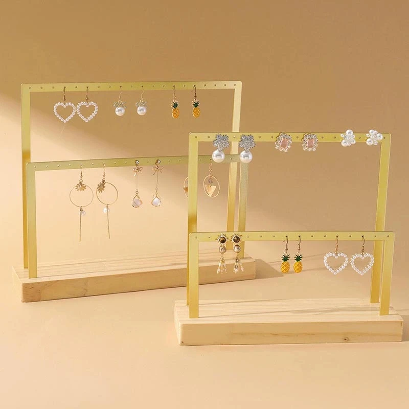 

Jewelry Organizer Metal Jewelry Rack Desktop Stud Earring Drop Earrings Display Storage Stand Jewellery Showcase Props