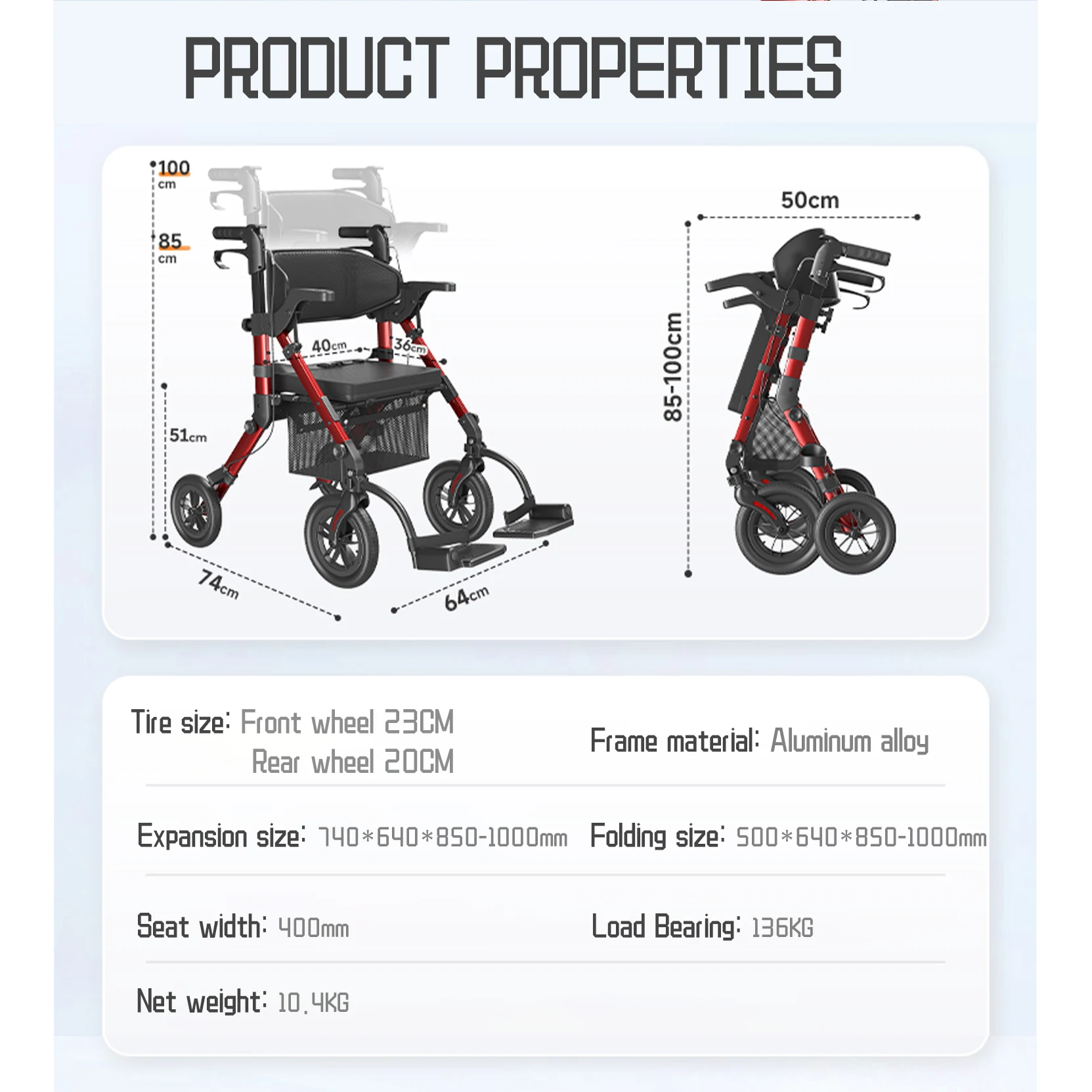 wheel walking walker assistive device medical toilet disabled equipment walker & rollator adult dissability walker with seat