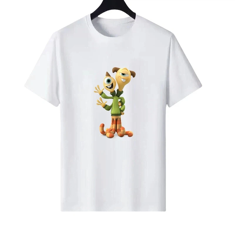 

Disney Monsters,lnc. Pattern Woman Sporty Parent-child Clothing Loose Top Ladies Cheap Y2k Short Sleeves T-Shirt Men Sweatshirts