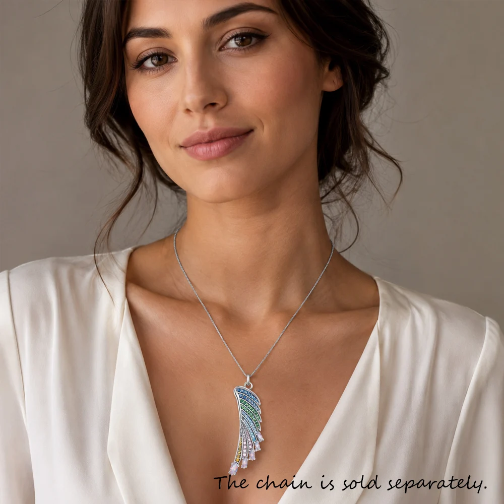 Pendant Hummingbird Wing New Arrival Fashion Jewelry Europe Bohemia 925 Sterling Silver Rainbow Effect Woman Gift