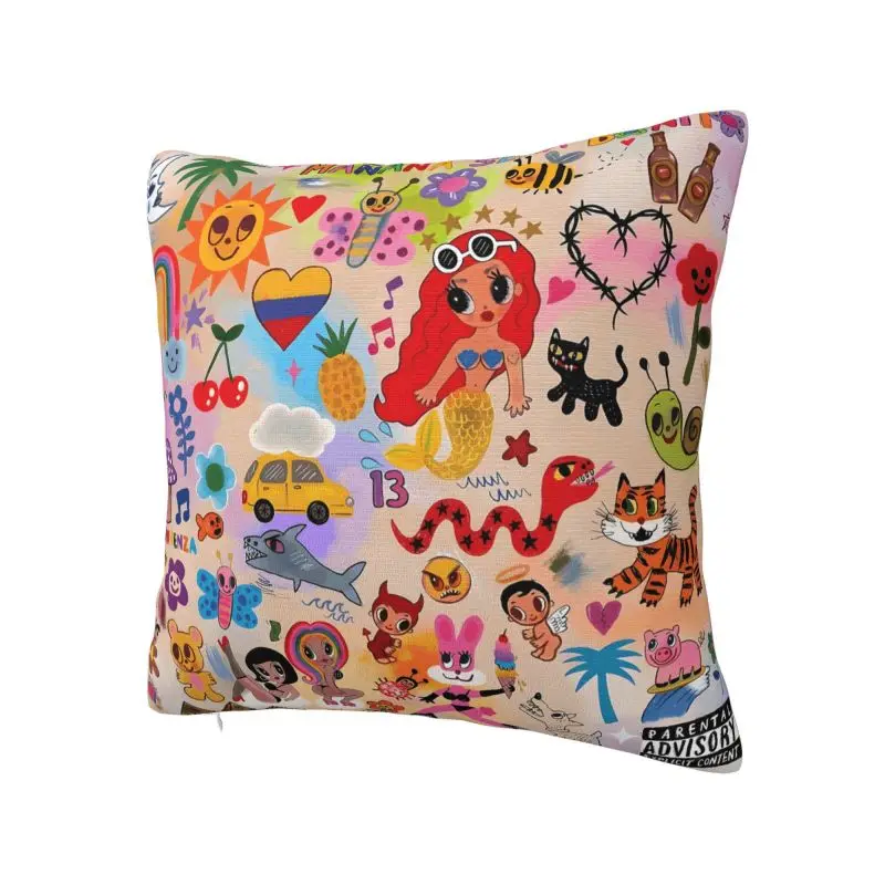 Reggaeton Music Manana Sera Bonito Karol G Cushion Covers 55x55cm Soft Throw Pillow Case for Sofa Pillowcase Home Decorative