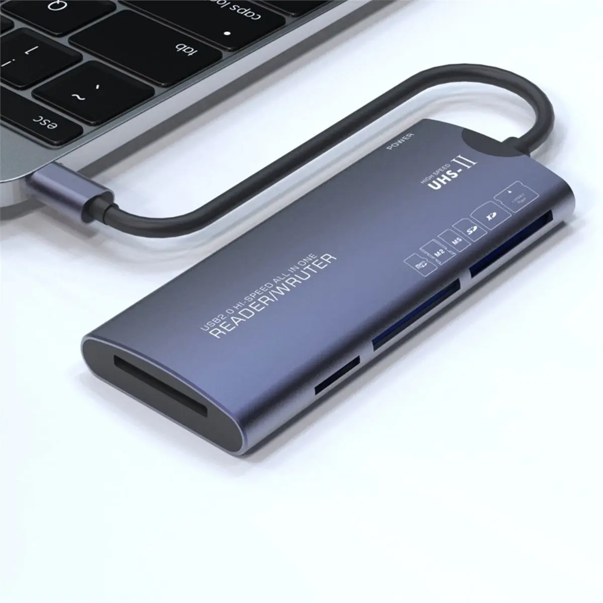 NEW FACTORY~6 in 1 TYPE-C Multifunctional Reader SD/TF/XD//M2 Memory Card Adapter for Cameras Computers High-Speed Data Transfer