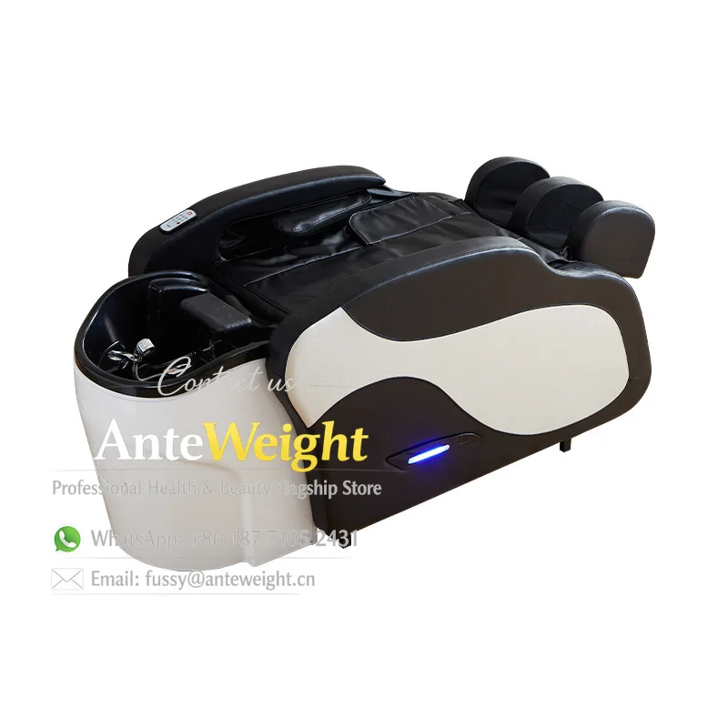 

High-End Smart Electric Shampoo Bed with Heater & Water Circulation, Massage & Steam for Salon Head Spa
