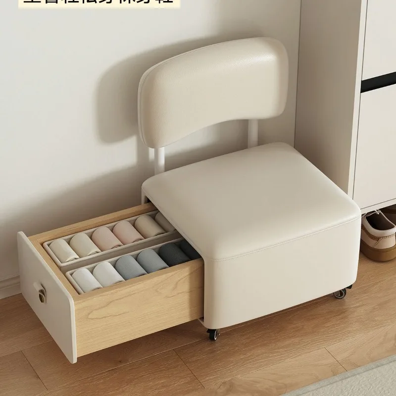 

Storage stool removable multi-functional storage small stool living room sofa sitting footstool home door shoe changing stool