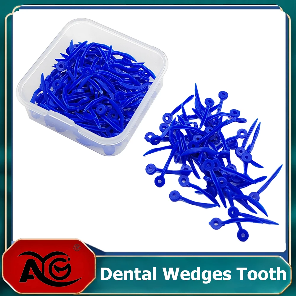 

AG 10Box Dental Disposable Tooth Gap Wedges With End Circular Hole Medical Plastic 4 Sizes Disposable Dentistry Lab Tools