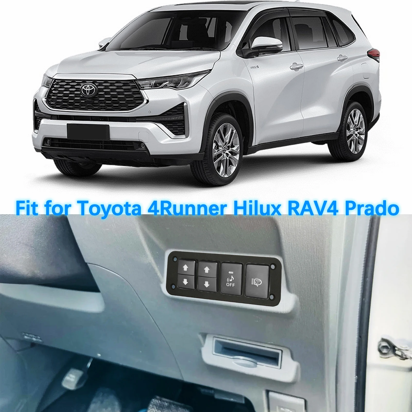 1Pcs Push Switch Mounting Bracket Panel Plastic Holder Housing For Car Toyota Prado 4Runner Hilux Tacoma Accessories Waterproof
