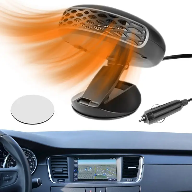 

Car Heater Heating Cooling Fan Warmer Wind Defrosting Fast Heating Defrost Defogger Auto Rotatable Windscreen Fan For SUVs