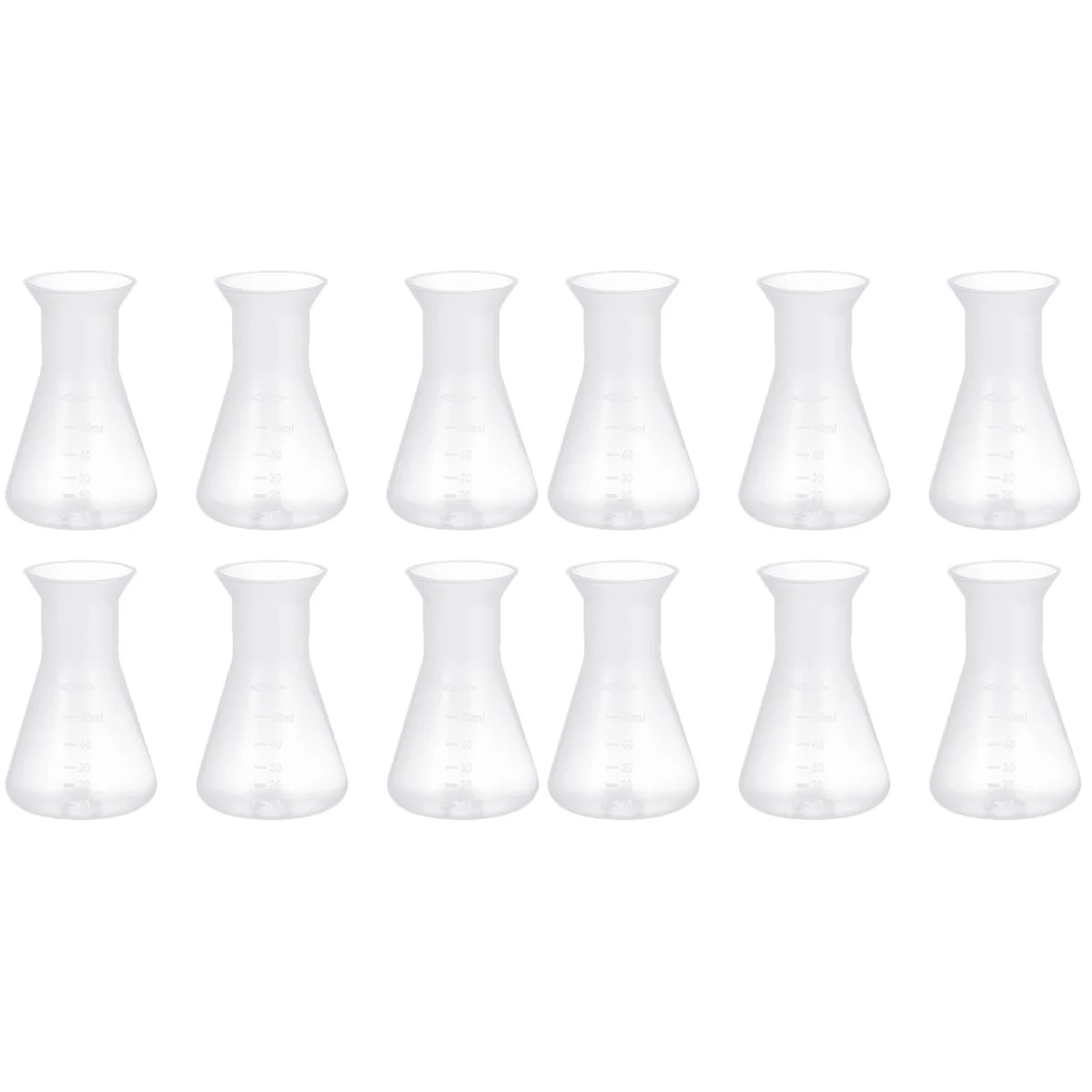 2 PCS Erlenmeyer Flask Plastic Beaker Conical Experiment Bottle Pp Narrow Neck Flasks Chemical