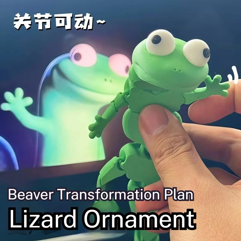 

Фигурка-дракончик The Beavers' Star Adventure: милая мультяшная 3D-печатная подвижная фигурка для декора рабочего стола, аниме-атрибутика