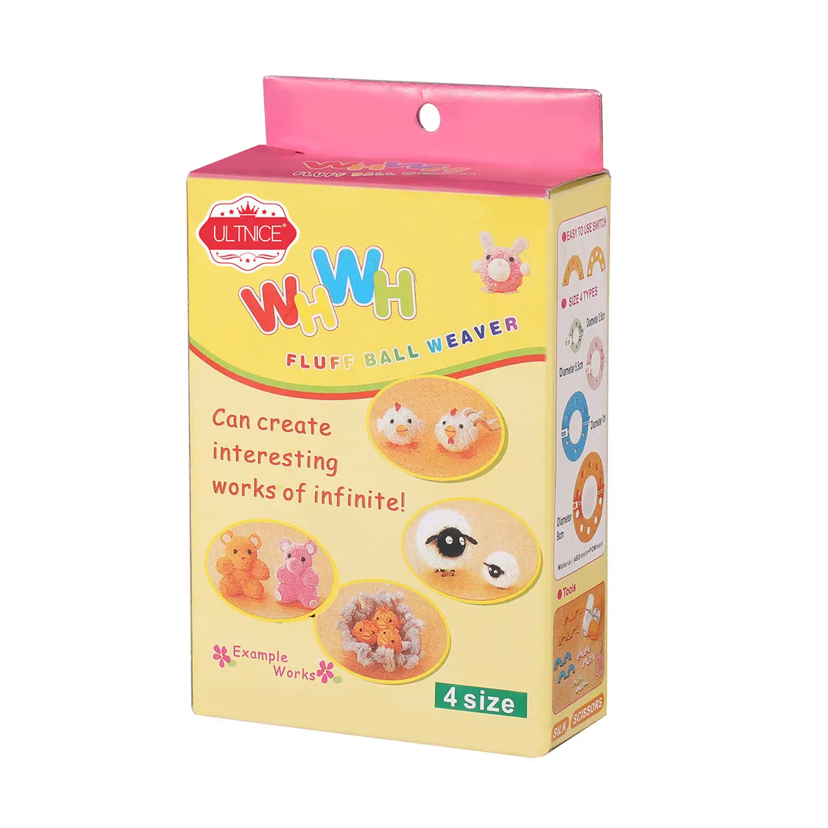 

Набор для изготовления помпонов из 8 штук, 4 размера, для создания пушистых шариков, DIY-набор, из прочного АБС-пластика, простая сборка, без специальных инструментов, ножницы не требуются