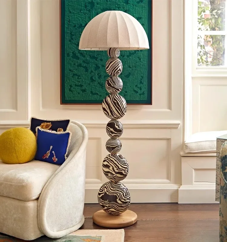 NEW Designer Floor Lamp Creative Hand-Painted Art Ball Standard Lamp Lighting for Living Room Bedroom Study Sales Office Decor