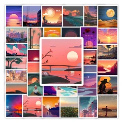 Aesthetic Arts Sunset Stickers DIY Kids Toys Gift Decorative Decal for Scrapbook Laptop Phone Luggage Bottles Waterproof