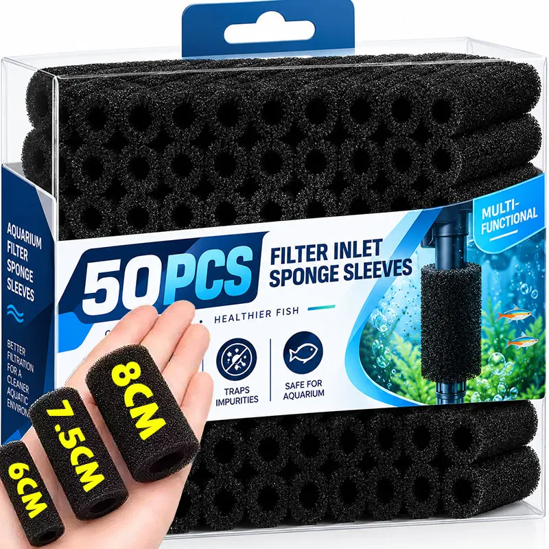 Aquarium Pre Filter Sponge Fish Tank Inflow Inlet Filter Foam Roll for Prevent Small Fish Shrimp Being Sucked Filter Barrel Tool