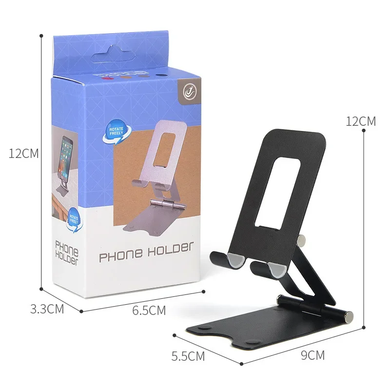 Support de bureau en métal pliable pour téléphone portable, Support extensible pour IPhone IPad, supports réglables