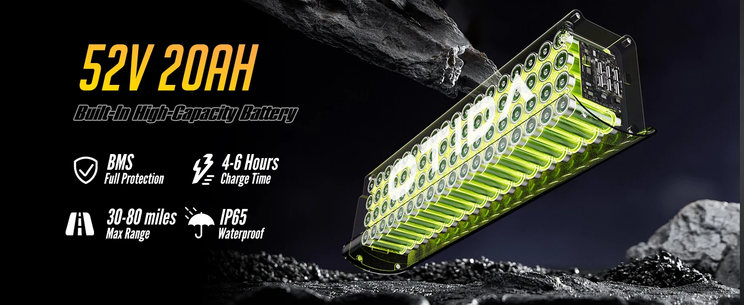 52V 20AH Built-In High-Capacity Battery