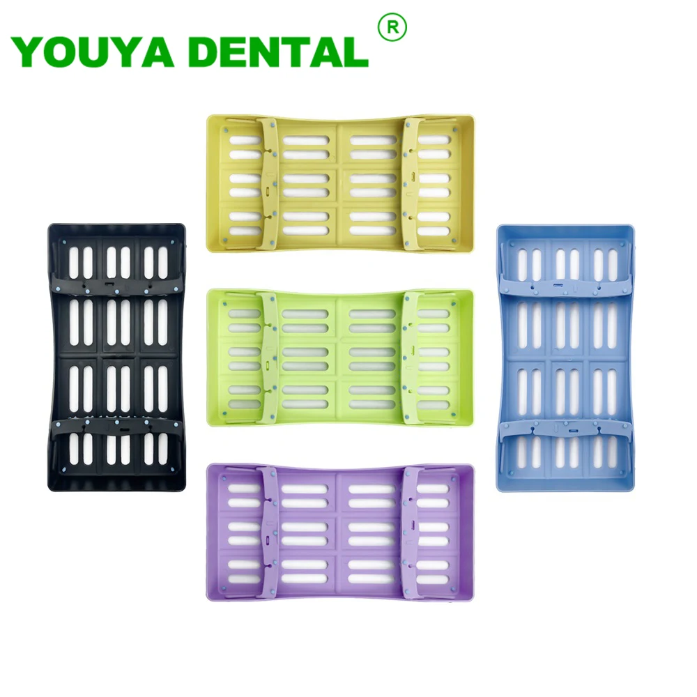 7 Slots Dental Instruments Plastic Disinfection Box For Composite Resin Filling Spatulas Kit Dentistry Sterilization Rack Tray