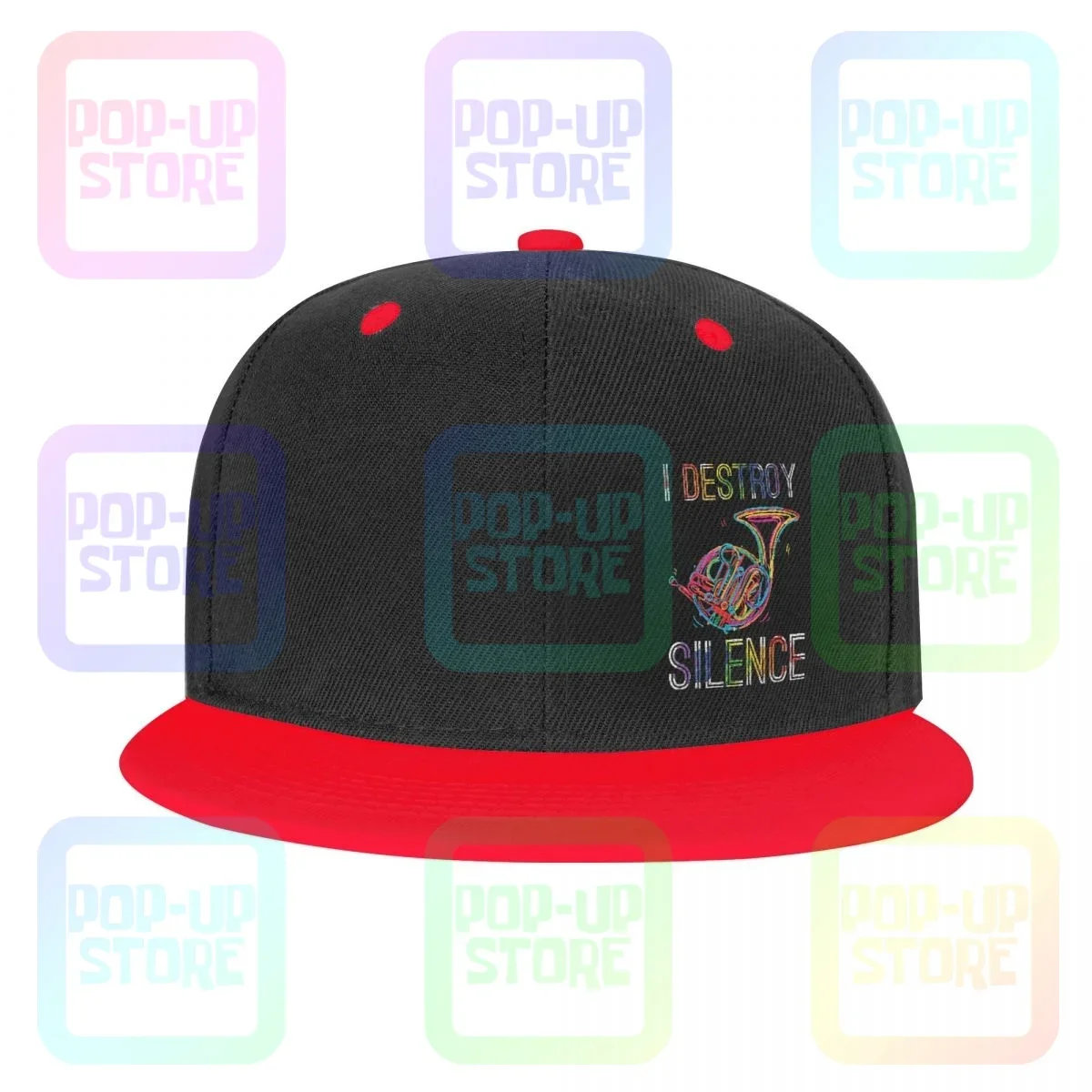 I Destroy Silence French Horn Musician Music Player Snapback Cap Colorful Baseball Caps Hat Funny