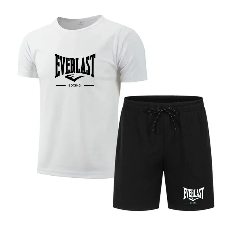 EVERLAST, ropa deportiva transpirable para correr para hombre, conjunto de dos piezas, conjunto de marca de fitness para ocio de - Image 4