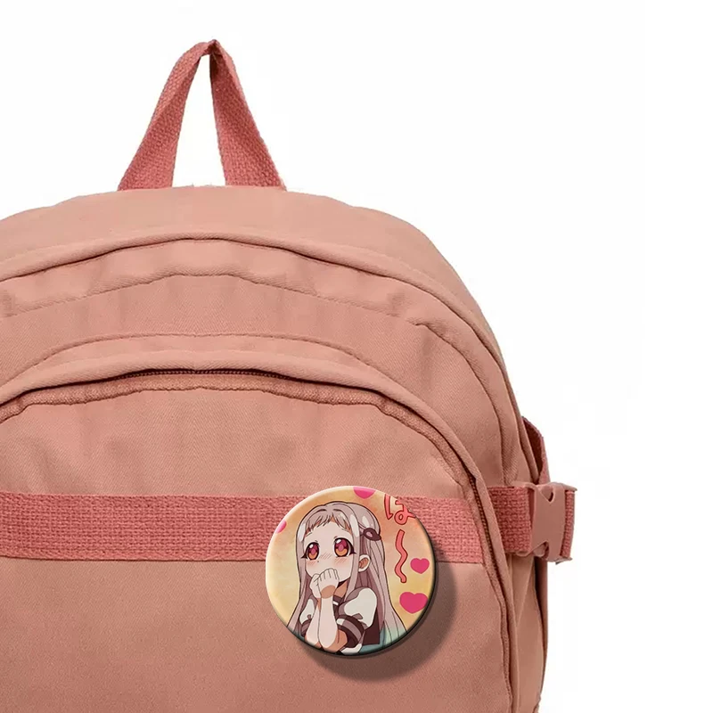 58mm Minamoto Kou Yashiro Nene Hanako-kun Anime Character Badge Cosplay Cartoon Cute Enamel Pins for Backpack Clothes Jewelry
