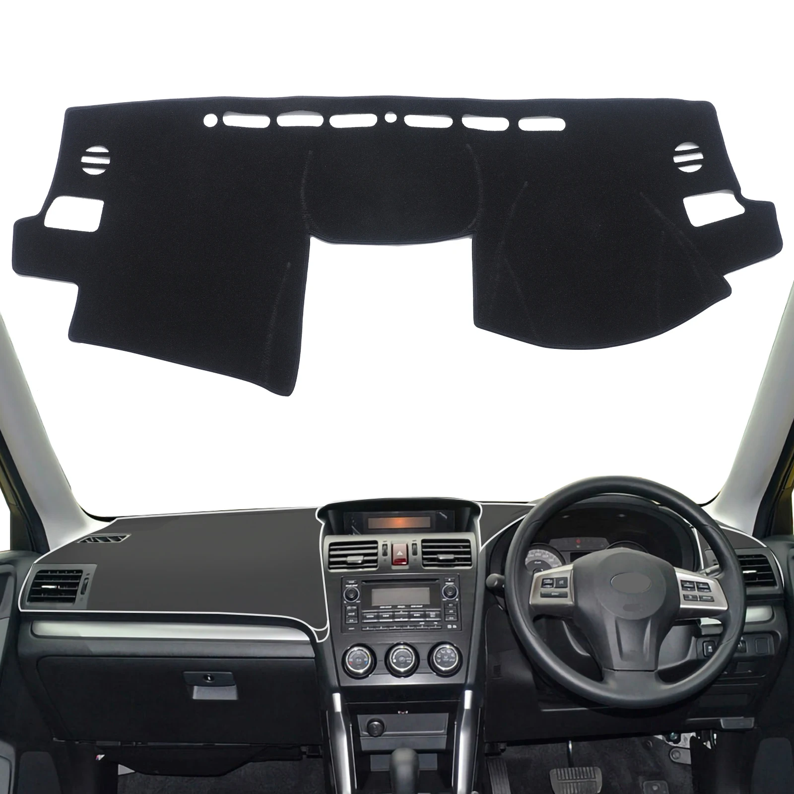 Dashboard Cover Pad for Subaru Impreza XV WRX 2012 - 2016 for Forester SJ 2014 - 2018 Dash Mat Dashmat Non-slip Carpet