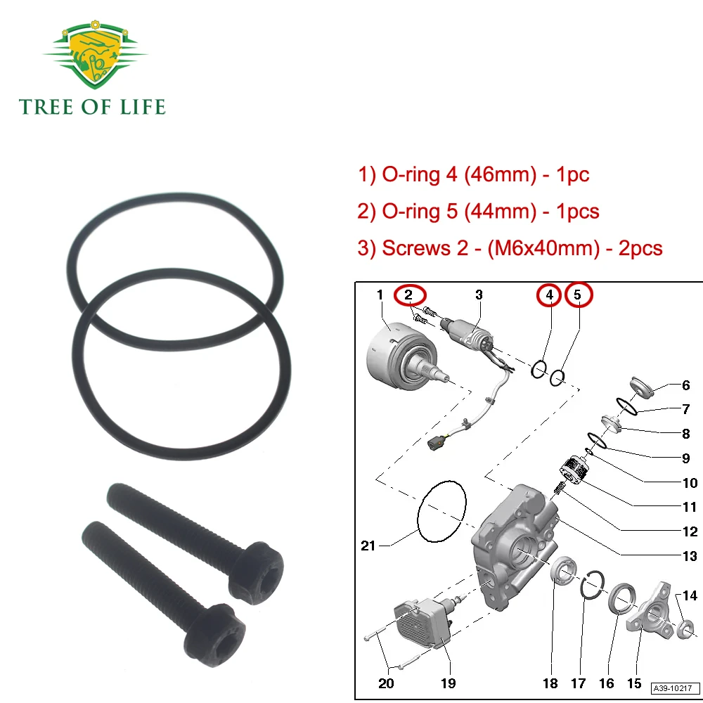New O-ring+Screws set Pump Seal Repair Kit 31325413 For Volvo Land Rover JAGUAR For Haldex AOC Precharge Pump Gen 5 LR051321
