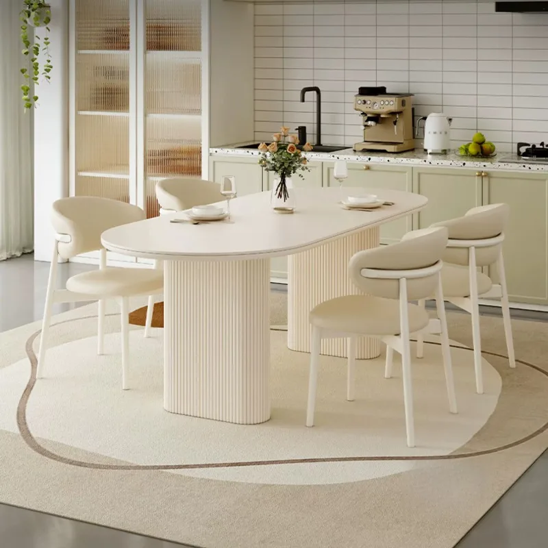 

Classic Unique Hardcover Luxury Dining Tables Sets Minimalist Dining Chairs Modern Kitchen Table Large Italian Home Furniture