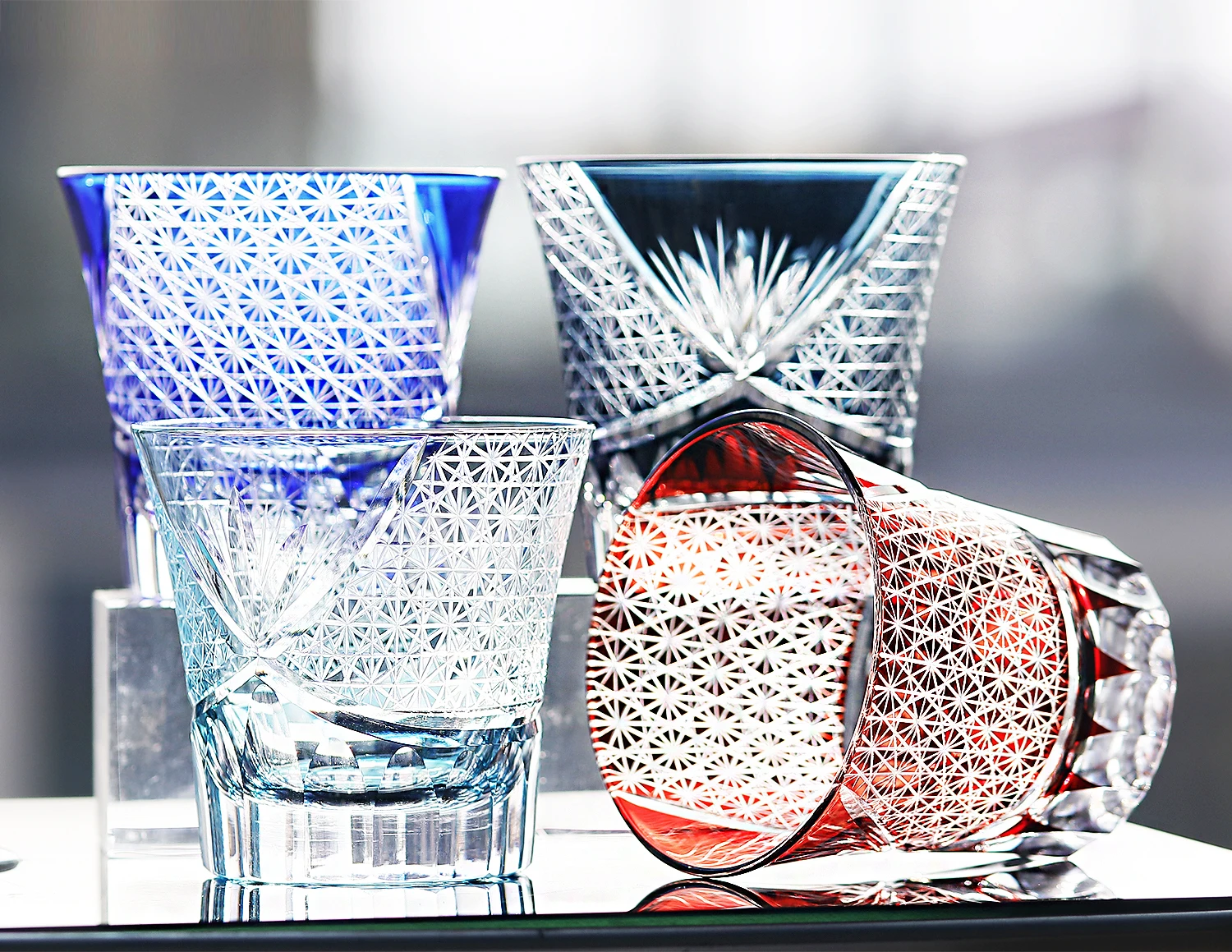 

Edo Kiriko Daisy Whiskey Glass 220ml, Handmade Crystal Cup with Flower Pattern, Vaso Whisky Grabado Flores, Super Value