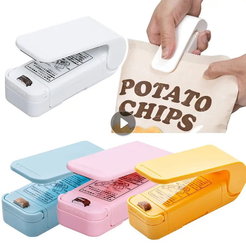 Portable Bag Heat Sealer Plastic Package Storage Bag Clip Mini Sealing Machine Food Bag Closure Package Sealer Bags Kitchen Tool