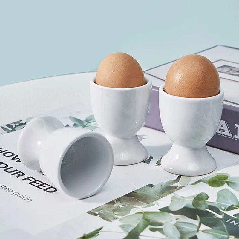 Egg Holder White Egg Cup Holder Hard Soft Boiled Eggs Breakfast Egg Holder Banquet Eggs Supplies Kitchen Accessories