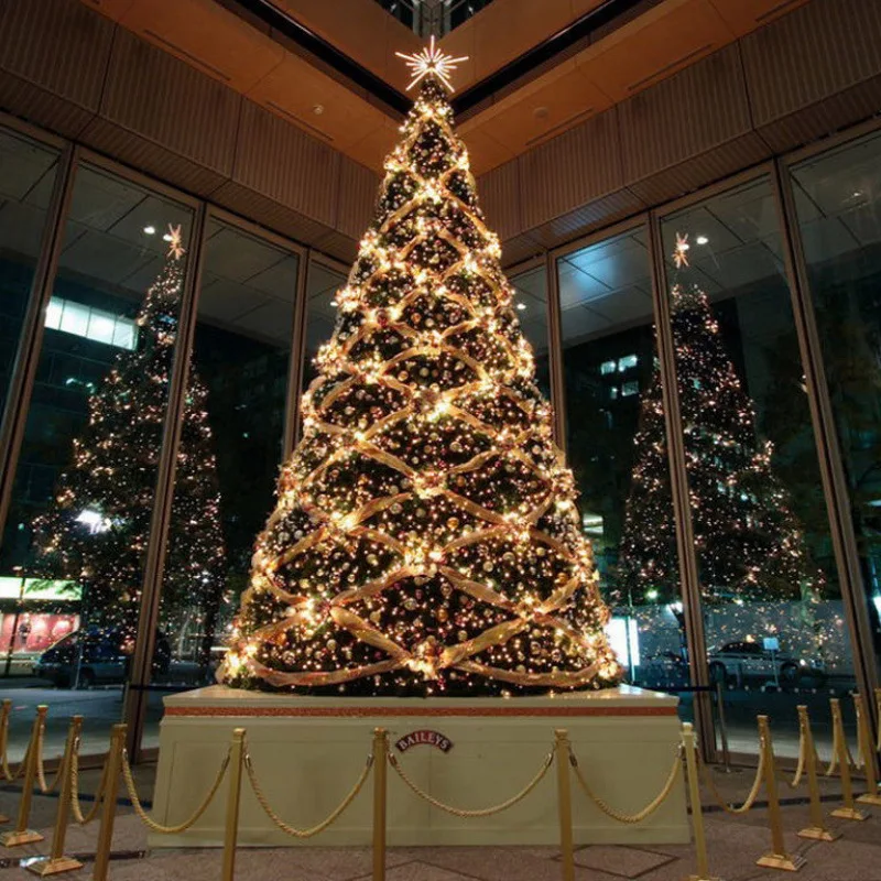 Large pre-installed LED Christmas tree outdoor commercial artificial Christmas tree suitable for shopping malls