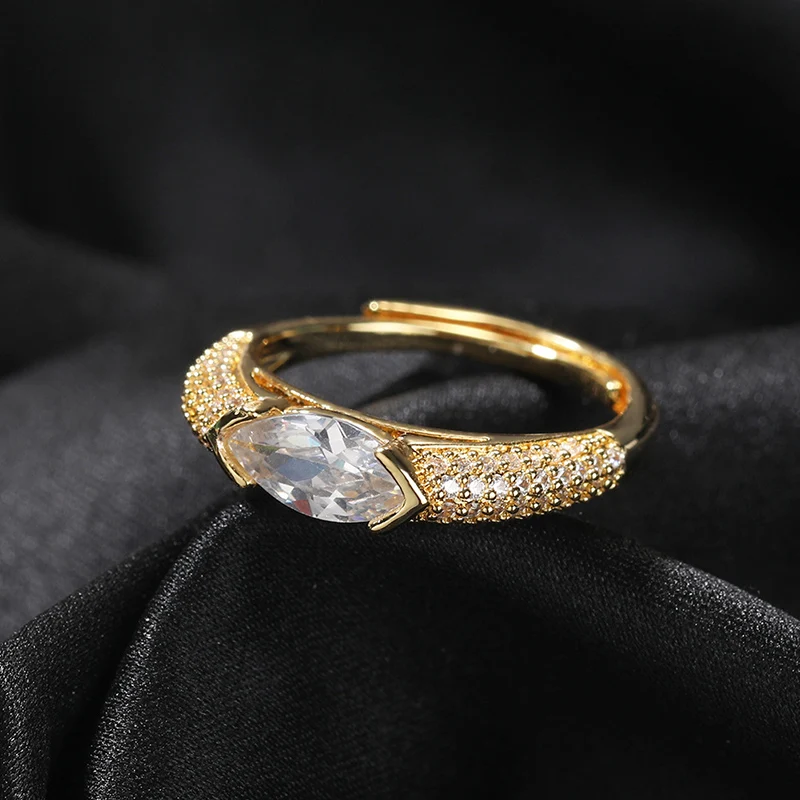 S925 Sterling Silver Round Finger Rings for Men Women Adjustable Size Bling Iced Out Couple Wedding Ring Hip Hop Rapper Jewelry