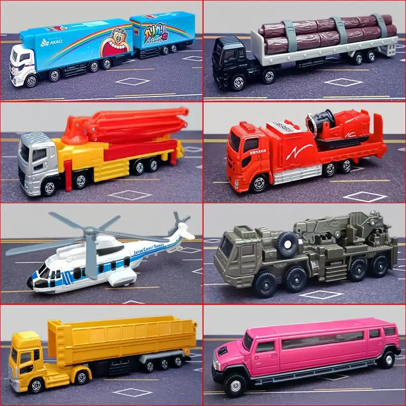 Tomy Alloy Diecast Transport Truck Model Engineering Vehicle Extended Rescue Truck Toy Car For Collection And Decorative Gift