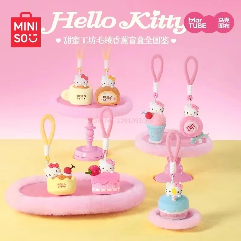 

MINISO Hello Kitty Sweet Workshop Aroma Diffuser Blind Box Perfume Charm Cute Hanging Decor Kawaii Gift for Girls