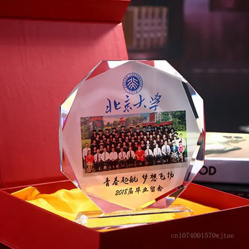 

Customized Crystal Color Printing Photo Frame Student Commemorative Gift, Team Group Photo Graduation 10 cm 12 cm 15 cm 20cm 1Pc