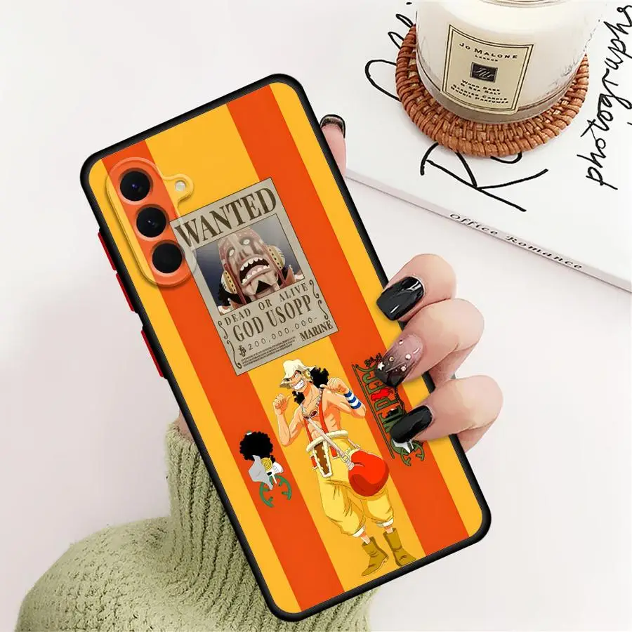 Casing Lucu Logo One Piece untuk Samsung Galaxy A52 A56 A22 A34 A54 A53 A73 A25 A26 A35 A36 A21s A24 Penutup Belakang Ponsel