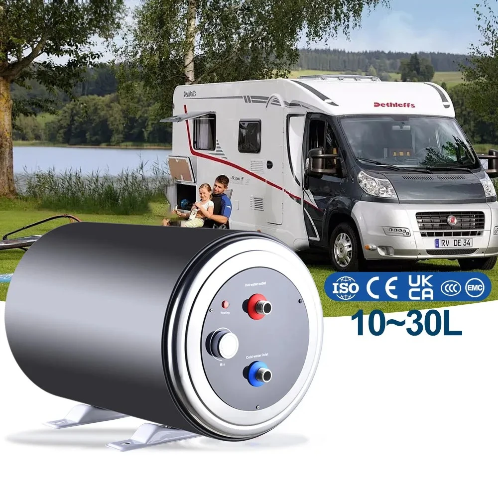 RV 200w acier inoxydable 10l 15l 20l 30l bateau voiture Camping petite caravane stockage électrique chaud 12v Dc Rv chauffe-eau