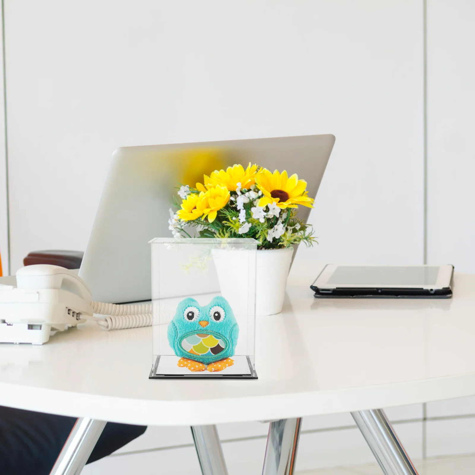 1pc Acryl Display Box Lagerung Zeigen Box Modell Lagerung Fall mit Spiegel Basis Vitrine Transparente Display Box