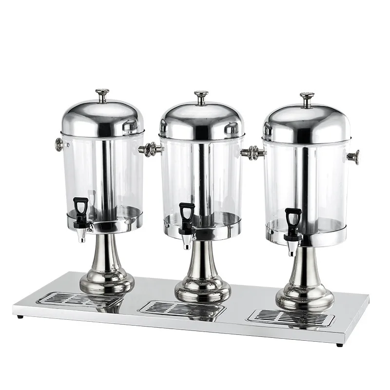 24L Stainless Steel Beverage Dispenser with Stand with Spigot Restaurant Juice Machine with Ice Core for Home Parties Restaurant