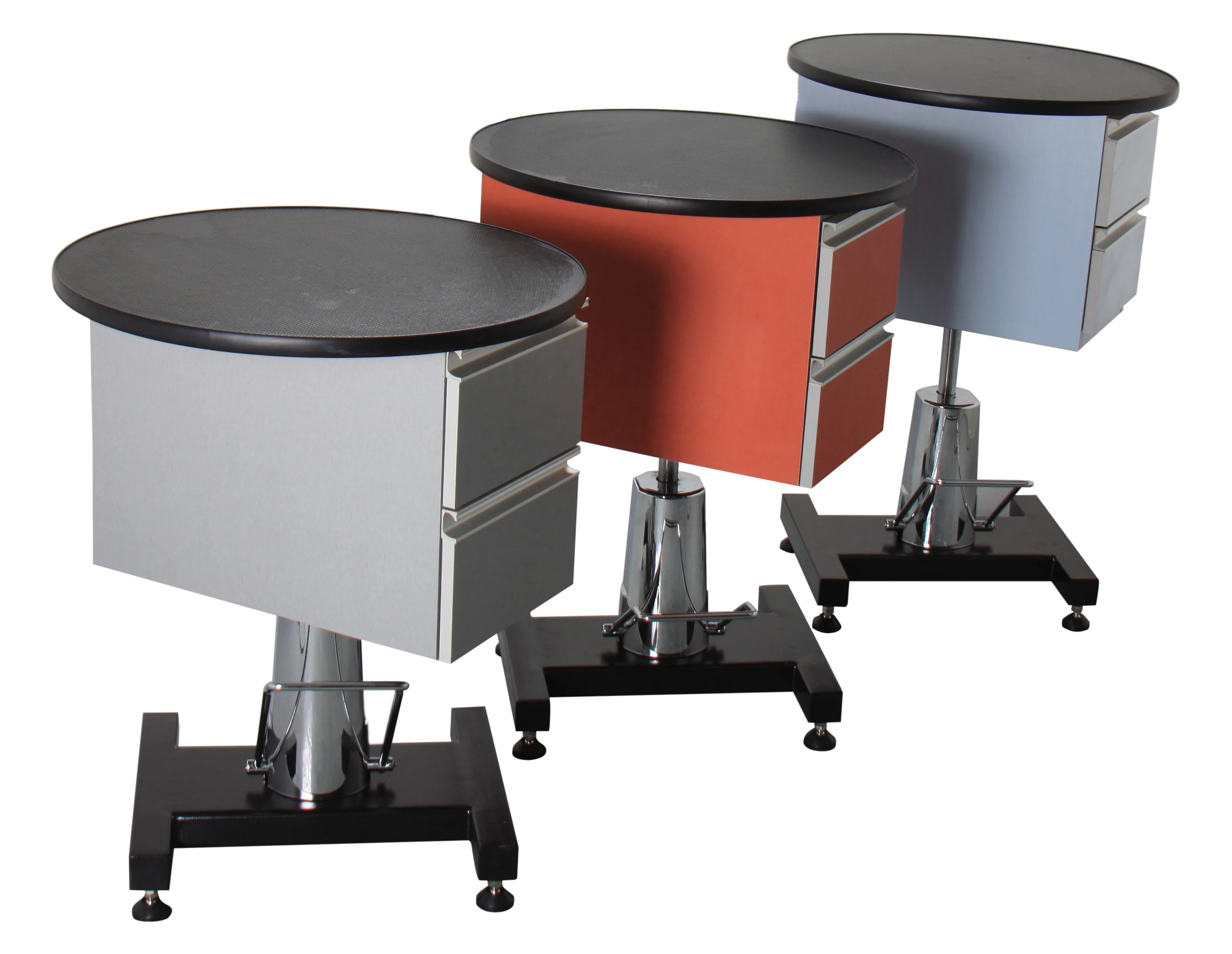 Pet Salon Small Round Table Veterinary Hydraulic Dog Grooming Table with Cabinet