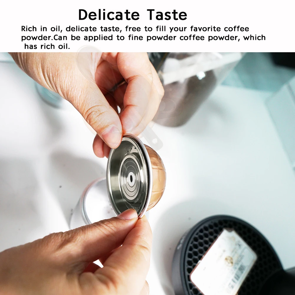 Reusable Coffee Capsule Lid For Reusable Coffee Capsule Discs Refillable Pod Compative With 150/230/414ML Vertuoline Coffee Pods