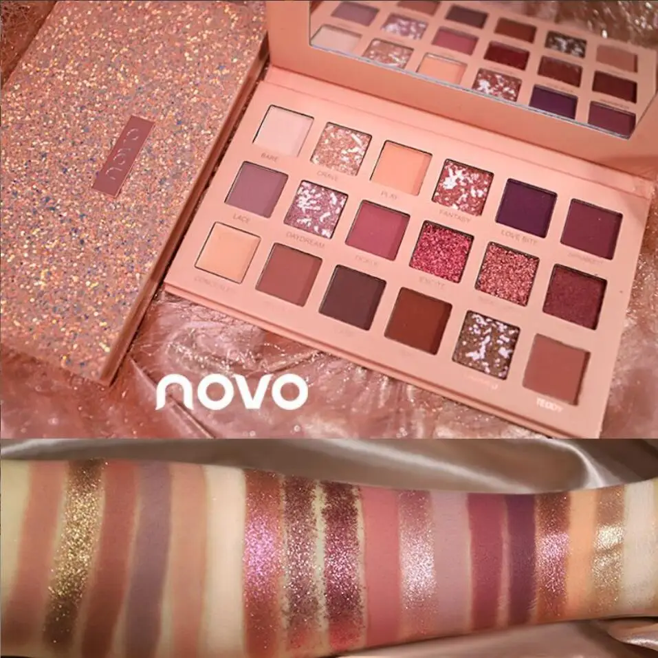 Matowy perłowy promienny brokat Nude paleta cieni do powiek 18 kolorów Shimmer Pigment cień do powiek nosić uroda makijaż T2164